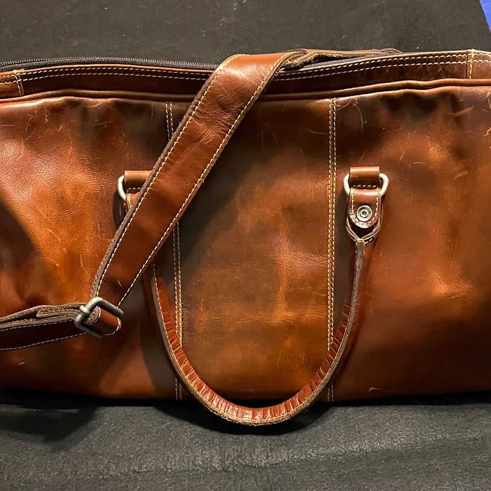 Brown Leather Men's Bag - Picture 2 of 10